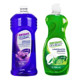Instant Clean Kit De Lavatrastes Limón Y Limpiador Lavanda Instant Clean