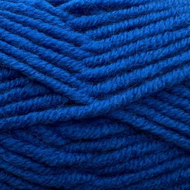 Wooly Soft Fluffy Bulky Weight #5 Wool Blended Fast Knitting Crocheting Yarn, 25% Wool 75% Acrylic, 100 Gram (3.53 Ounces) 109 Yards (100 Meters) (Royal Blue)