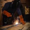 QeeLink Leather Welding Apron with 6 Pockets - Heat &