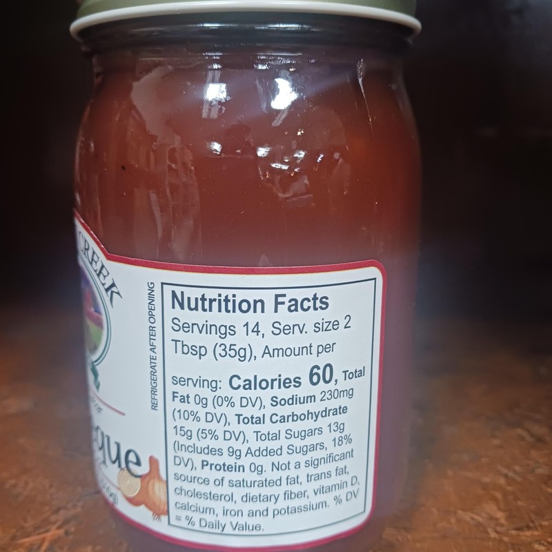 Walnut Creek Apple Butter Barbeque Sauce - Sweet Onion, 2