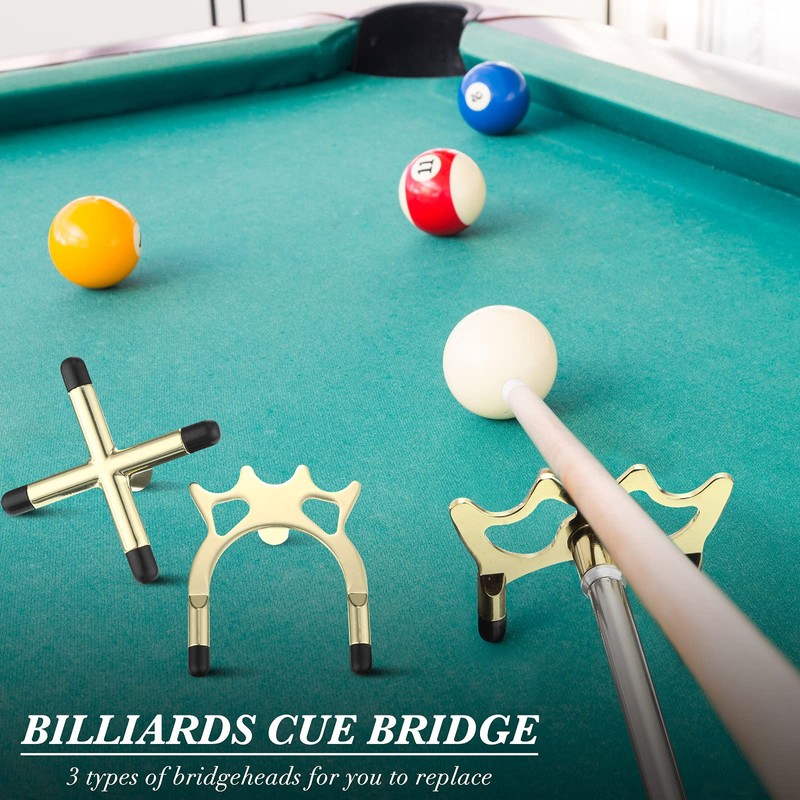 Skylety Retractable Billiards Cue Stick Bridge with 3 Pieces Removable