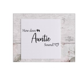 Auntie announcement card, How does Aunty sound, soon to be Auntie, Niece or Nephew arriving soon, celebration card, new parents to be pregnancy reveal,