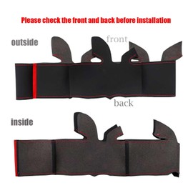 USHTIGER Car Steering Wheel Cover for 2015 Ford Mustang GT Premium Preformance 6-Speed 2019 ECO Boost 2018 2016 Convertible v6 PP1 Bullitt 2020 Customized Hand Stitch Wrap Custom Fit Black Suede