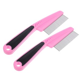Mikinona 2pcs Fine Tooth Hair Comb Dandruff Brush Metal Comb for Scalp Styling Tool Hair Men Women