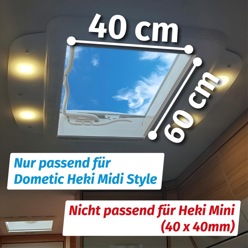 MaJoCompTec® CAMPERPART Additional Security for Dometic Roof Windows, Motorhome Roof