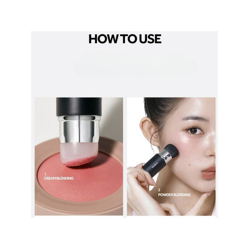 STUDIO17 Dual Silicon Blusher Brush 1ea