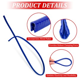 Full Brim Hard Hat Guard Helmet Protection Edge Trim 36.6in Length,Blue(Hard Hat Not Including)