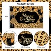 JOYMEMO Cheetah Birthday Decoration - Including Leopard Print Pennant Banner