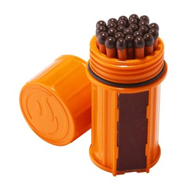 UCO Stormproof Match Kit with Waterproof Case, 25 Stormproof Matches and 3 Strikers - Orange