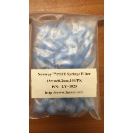 Newway PTFE syringe Filter 13mm/0.2u, 100/PK, HPLC, LY-1025