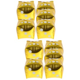Totority 10pcs Jumbo Dice Balloons Aluminum Foil Cube Balloons for Theme Party Decorations Creative Game Supplies for Festive Gatherings and Events