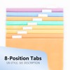 WORPSON Plastic Hanging File Folders, 6 Pack Pastel Hanging Folders，Letter