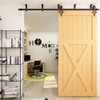 TSMST 12FT Ceiling Mount Sliding Barn Door Hardware Closet Track