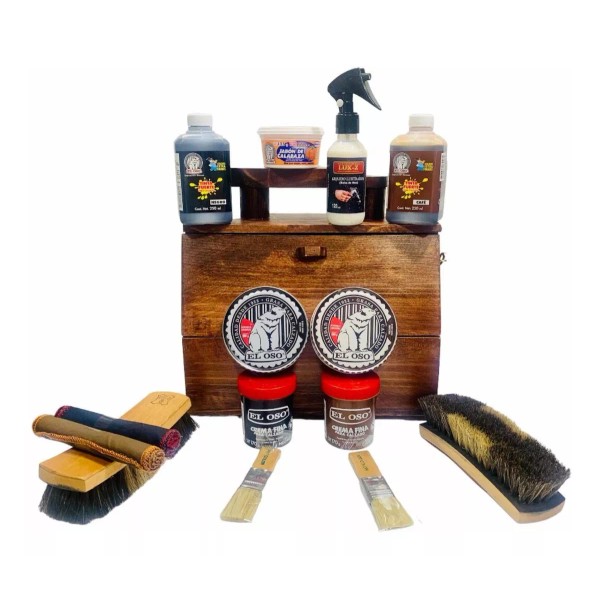Lux-z Kit Con Cajón Bolero Para Limpiar Y Lustrar Calzado