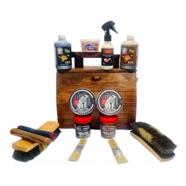 Lux-z Kit Con Cajón Bolero Para Limpiar Y Lustrar Calzado 15 Pz.