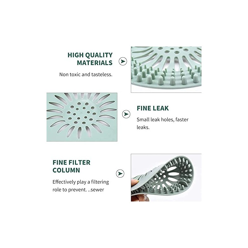 Durable Silicone Hair Catcher for Shower and Sink - Set