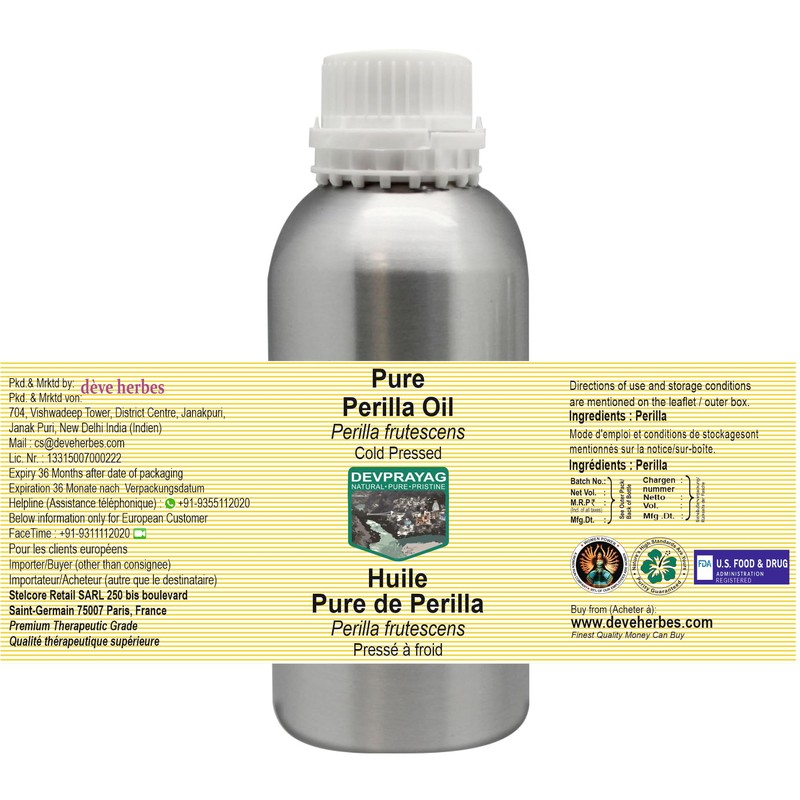 Devprayag Pure Perilla Oil (Perilla frutescens) Natural Therapeutic Grade Cold