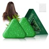 FREEORR 2Pcs Nature Triangle Shampoo Bar, Usman Grass Shampoo Bar,