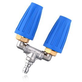 Dual Rotating Nozzle Pressure Washer, Turbo Nozzle Pressure Washer with 1/4 Inch Quick Connector 4000 PSI 4-6 GPM for Garden Car Concrete Brick Vinyl Surface