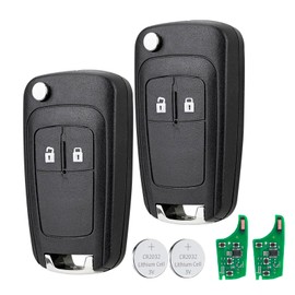(2PCS) Replacement Key Fob Vauxhall 2 button key Vauxhall Remote Key Opel Astra J Key Fob Vauxhall Insignia Key Meriva Zafira B Astra J Remote Key with ID46 Chip 433MHZ