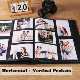 Vienrose Photo Album 4x6 600 Pockets Large Photo Book PU Leather Cover for Wedding Album Baby Graduation