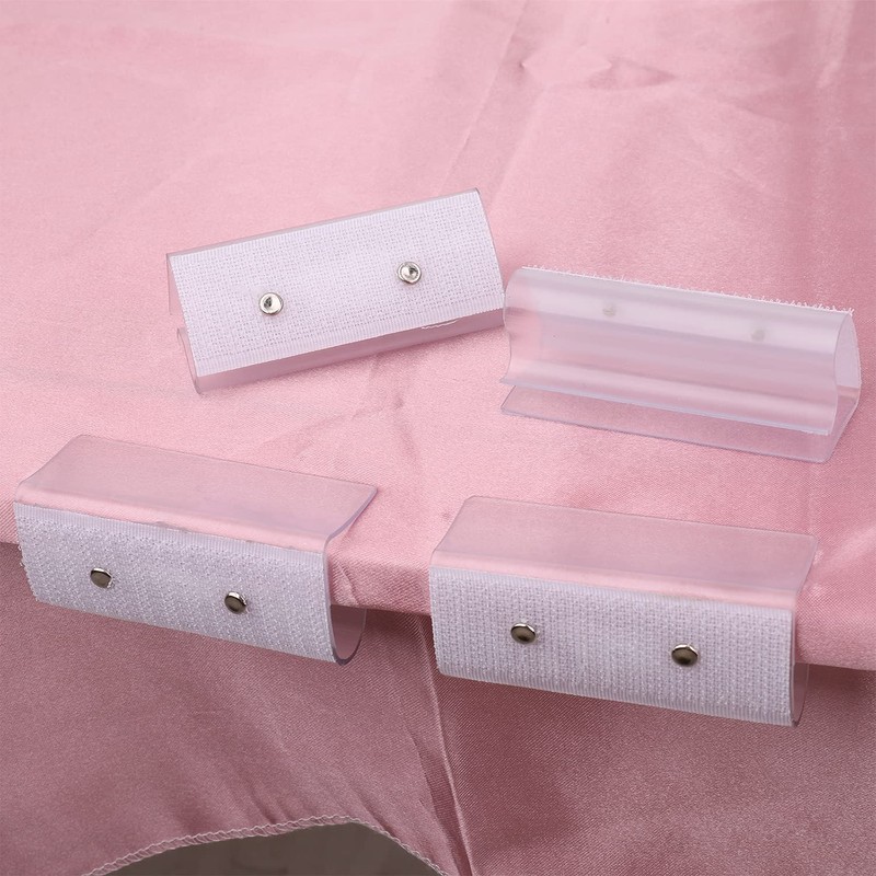 Trimming Shop Plastic Tablecloth Clips with Hook & Loop Strips,