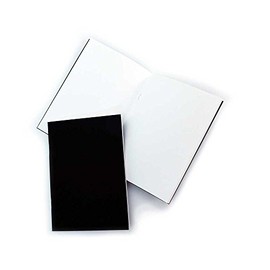 Pack of 3 x A5 Matt Black Cover Starter Sketchbooks with 140gsm White Cartridge Paper