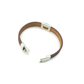 Biddy Murphy Irish Leather Bracelet Celtic Knot Charm Brown 7 1/2 Inches Unisex Made in Ireland