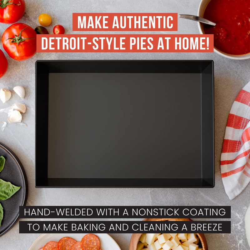 Chef Pomodoro Detroit Style Pizza Pan, 14 x 10-Inch /