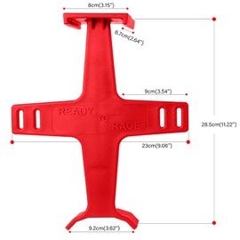PRO CAKEN 10.6 inch Universal Motorcycle Fork Brace Protection Plastic Fork Support Guard Fork Saver for Most Motorcycles Pit Dirt Bikes Motorcycle Accessories-Red