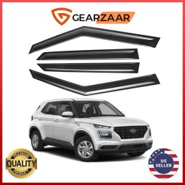 GEARZAAR For Hyundai Venue 2020-2024 Window Vent Visor Rain Guards Deflectors 4pcs / Set