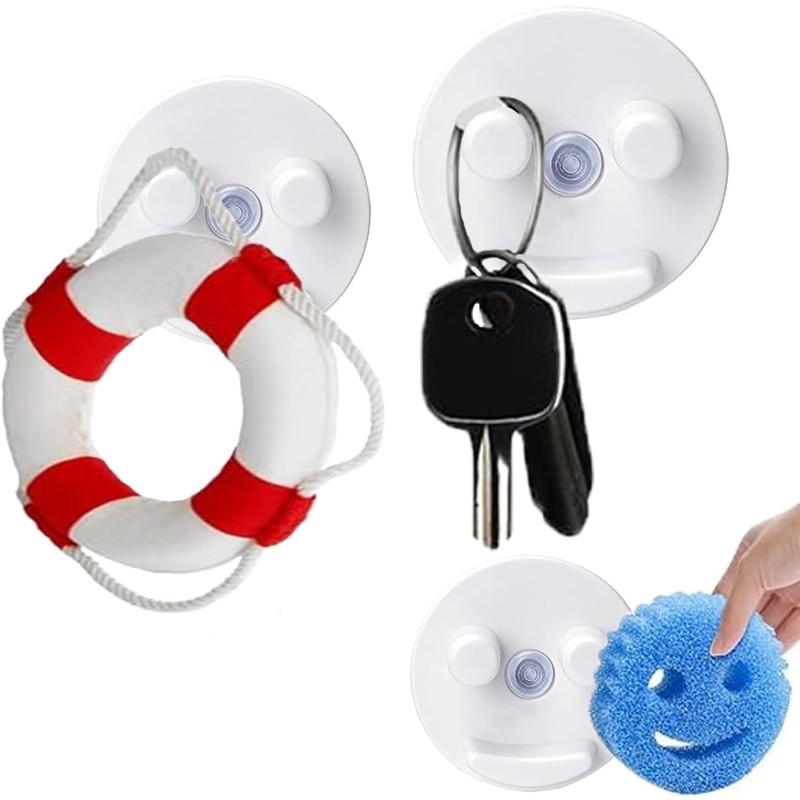 Smiley Face Sponge Holder, Scrub Sponge Holder for Daddy Mommy,