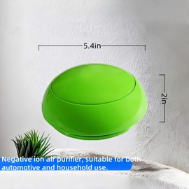 Portable Car Air Purifier with Built-in Filter, USB Charging, Green (Green)