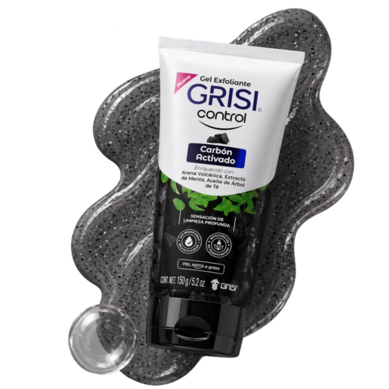 Grisi - Control, Gel Exfoliante Carbón Activado, Piel Mixta a