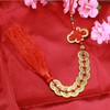 Bwinka Chinese Lucky 10 Coins Charm on Auspicious Red Cord