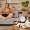 sourcing map 40mm/1.6" Crystal Sphere Ball Glass Solid Decorative Sphere