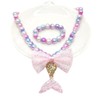 Costume Bay Kids Girls Mermaid Tail Necklace Bracelet Jewellery 2pcs