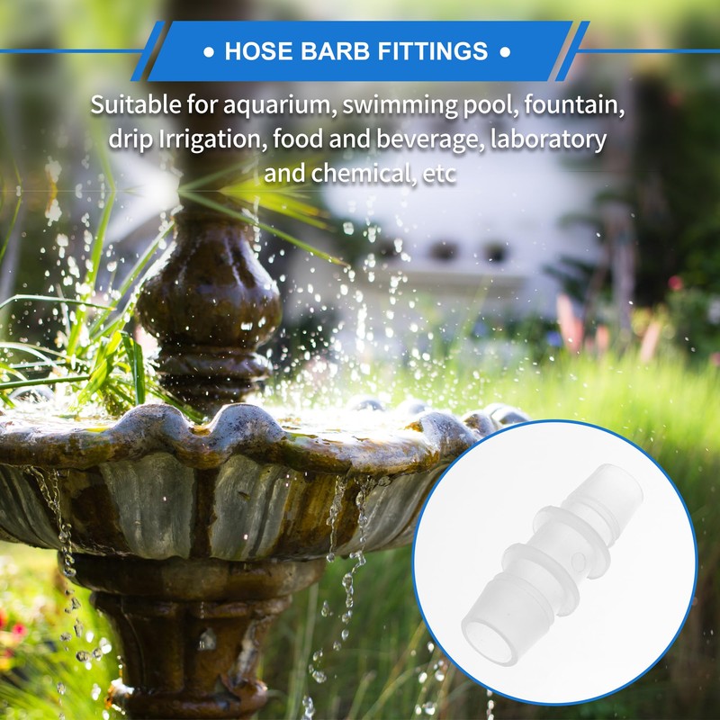 VekAuto 4pcs Plastic Hose Barb Fitting 9/16" to 1/2" Barbed