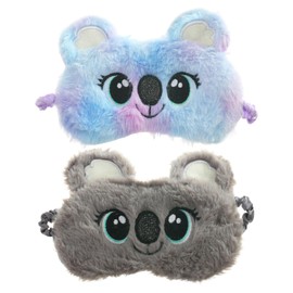 OVDGWC Two Koala Sleep Eye Masks, Cute Cartoon Eye Masks, Soft Plush Shading Eye Masks, Ordinary Men and Women, Interesting Sleep Eye Masks, Nap Eye Masks