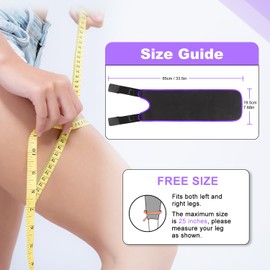 supregear Thigh Brace, Adjustable Thigh Compression Stabiliser Non-Slip for Hip Joint, Quad Hamstring, Muscle Fibre Tear, Sciatic Nerves - Women Men