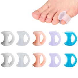 10 Pcs Zehenspreizer Kleiner Zeh,Zehentrenner Silikon,Silikon Gel Kleiner Zeh Hallux Valgus Toe Spreader Separatoren Für Überlappende Und Schützen