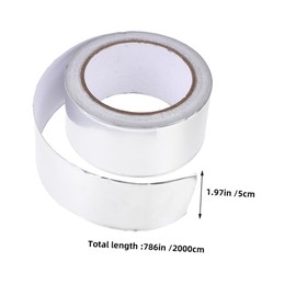 Mipcase 1 Roll High Temp Aluminum Foil Tape Roll Pipe Sealing Tape for Insulation Durable Household Use for DIY Projects and Professional Applications