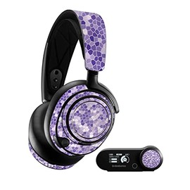 MightySkins Glossy Glitter Skin Compatible With SteelSeries Arctis Nova Pro - Stained Glass | Protective, Durable High-Gloss Glitter Finish | Easy to Apply, Remove, and Change Styles | Made in The USA