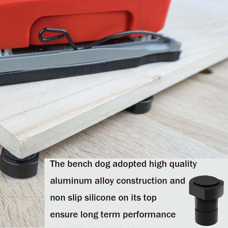 8 Pack Aluminum Alloy Bench Dog 3/4-Inch (19mm) Woodworking Table