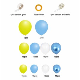 Decorative Sponge Theme Birthday Party Decoration 134 Pieces Sponge Balloons Garlands Bow Set Latex Balloons Decoration