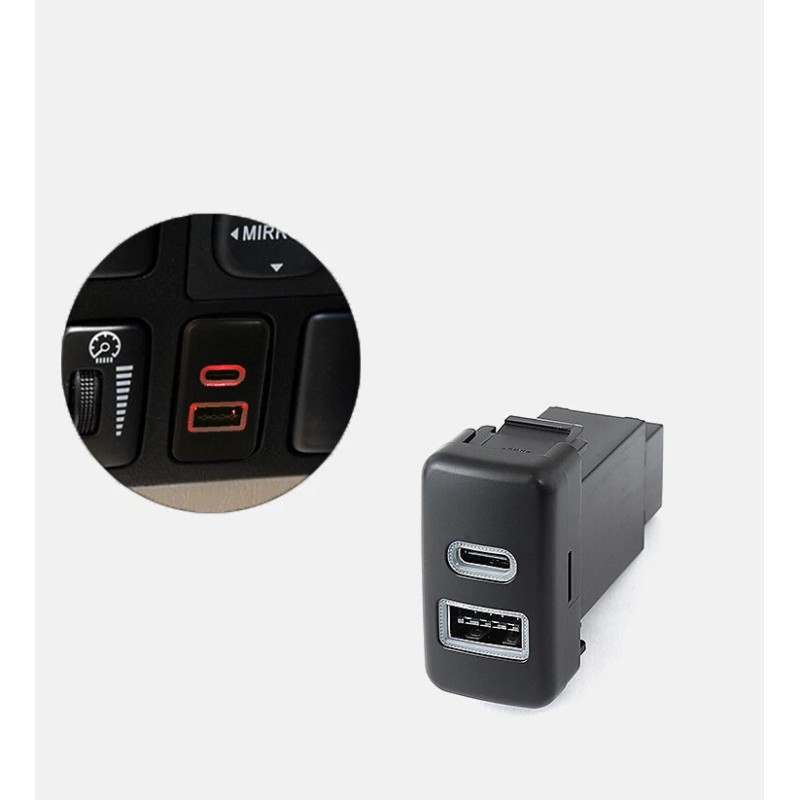 LUC Type-A/C Premium USB Charger Adapter Switch For Toyota Tundra