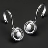Chrome Shower Curtain Hooks Rings, Decorative Silver Shower Hook for