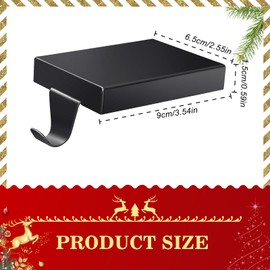 Tcevily 5 Pack Christmas Stocking Holder Bases - Mantel Stocking Hangers Hanging Hooks for Fireplace Stand Hanger Holder Weighted Hangers for Xmas Holiday Decoration (Black, 5)