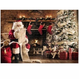 Handmade Christmas Santa 120 Piece Custom Handmade Jigsaw Puzzle