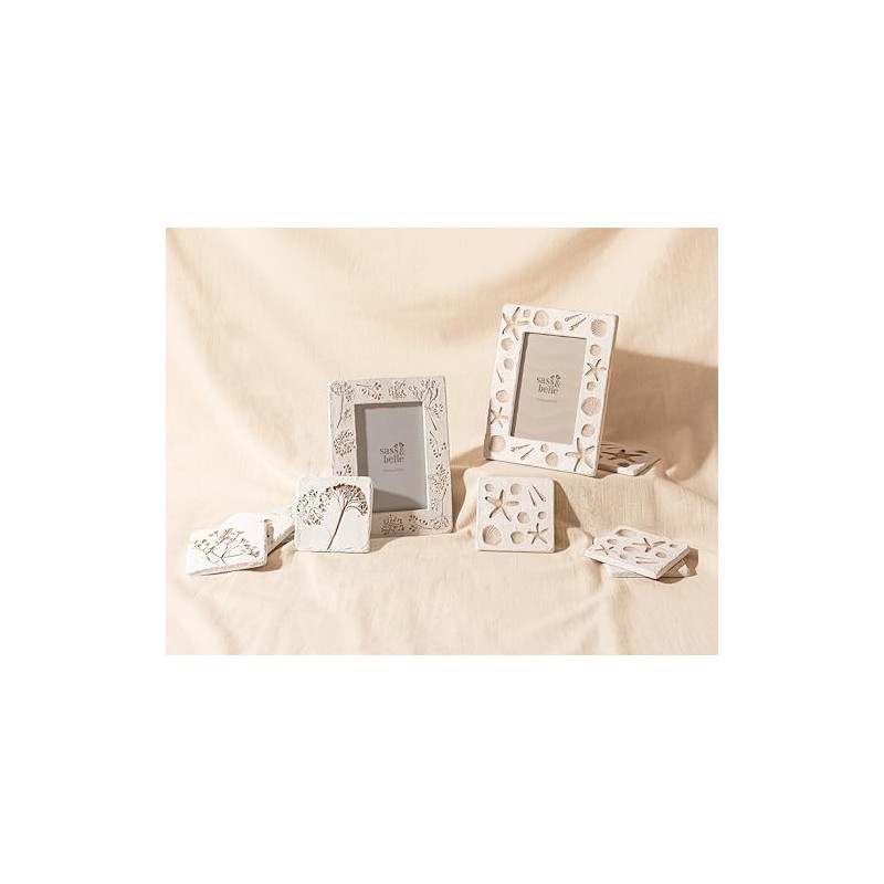 Sass & Belle Shell Imprint Coasters - Set of 4